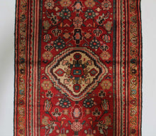 Load image into Gallery viewer, Handmade Antique, Vintage oriental wool Persian \Mosel rug - 309X 85 cm
