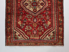 Load image into Gallery viewer, Handmade Antique, Vintage oriental wool Persian \Mosel rug - 309X 85 cm
