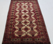 Load image into Gallery viewer, Handmade Antique, Vintage oriental Persian  Baluch rug - 185 X 104 cm
