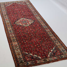 Load image into Gallery viewer, Handmade Antique, Vintage oriental Persian Hosinabad rug - 340 X 115 cm
