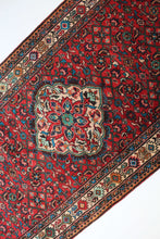 Load image into Gallery viewer, Handmade Antique, Vintage oriental Persian Hosinabad rug - 340 X 115 cm
