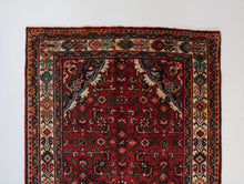 Load image into Gallery viewer, Handmade Antique, Vintage oriental Persian Hosinabad rug - 340 X 115 cm
