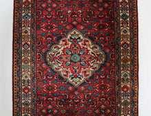 Load image into Gallery viewer, Handmade Antique, Vintage oriental Persian Hosinabad rug - 340 X 115 cm
