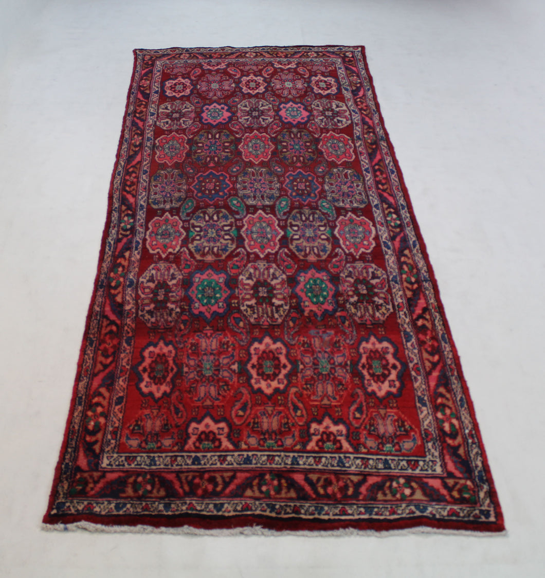 Handmade Antique, Vintage oriental Persian  Arak rug - 295 X 105 cm