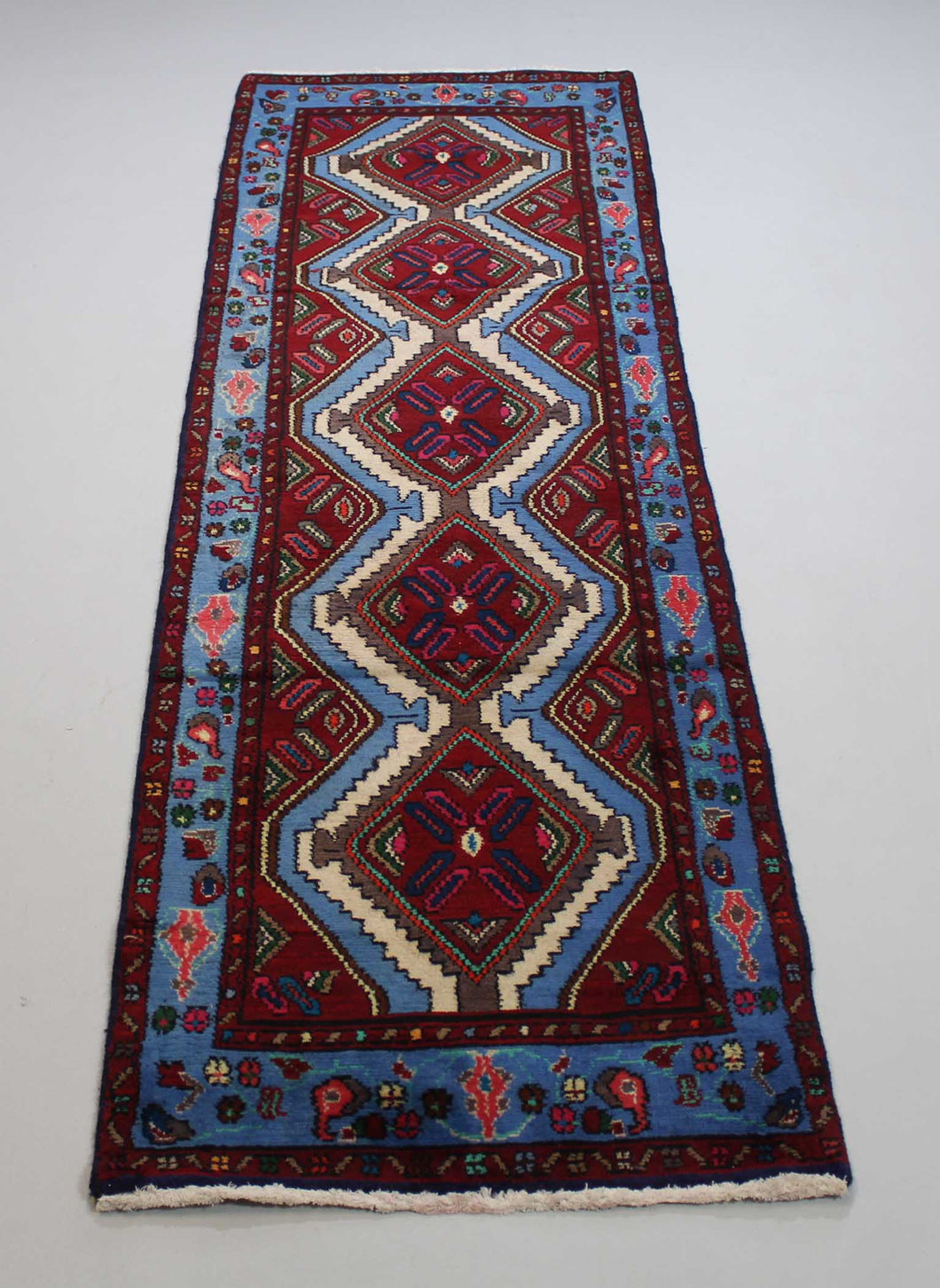 Handmade Antique, Vintage oriental Persian Mosel rug - 280 X 73 cm