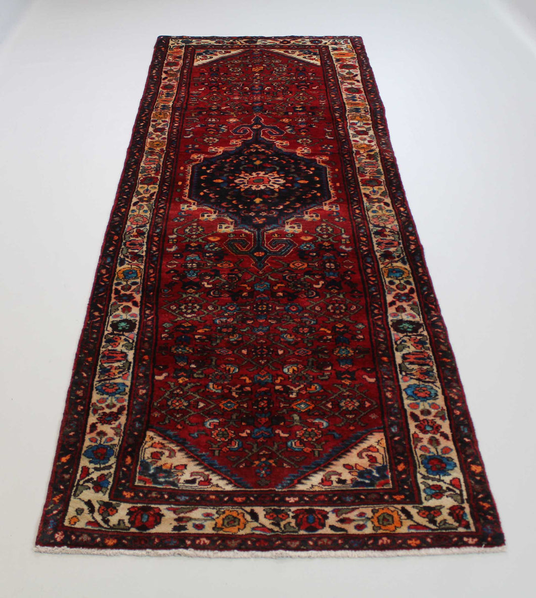 Handmade Antique, Vintage oriental Persian Mosel rug - 307 X 105 cm
