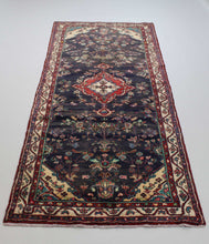 Load image into Gallery viewer, Handmade Antique, Vintage oriental wool Persian Hosin Abad rug - 270 X 105 cm
