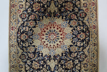 Load image into Gallery viewer, Handmade Antique, Vintage oriental wool Persian Nain rug - 130 X 89 cm
