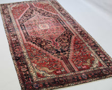 Load image into Gallery viewer, Handmade Antique, Vintage oriental wool Persian \Hamedan rug - 345 X 146 cm
