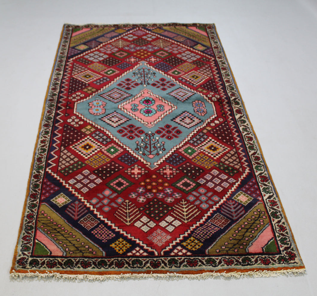 Handmade Antique, Vintage oriental wool Persian \Mayme rug - 198 X 110 cm