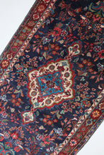 Load image into Gallery viewer, Handmade Antique, Vintage oriental wool Persian \Malayer rug - 402 X 112 cm

