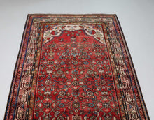 Load image into Gallery viewer, Handmade Antique, Vintage oriental wool Persian \Hamedan rug - 320 X 118 cm
