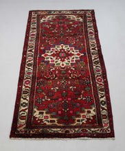 Load image into Gallery viewer, Handmade Antique, Vintage oriental wool Persian \Mosel rug - 200 X 77 cm
