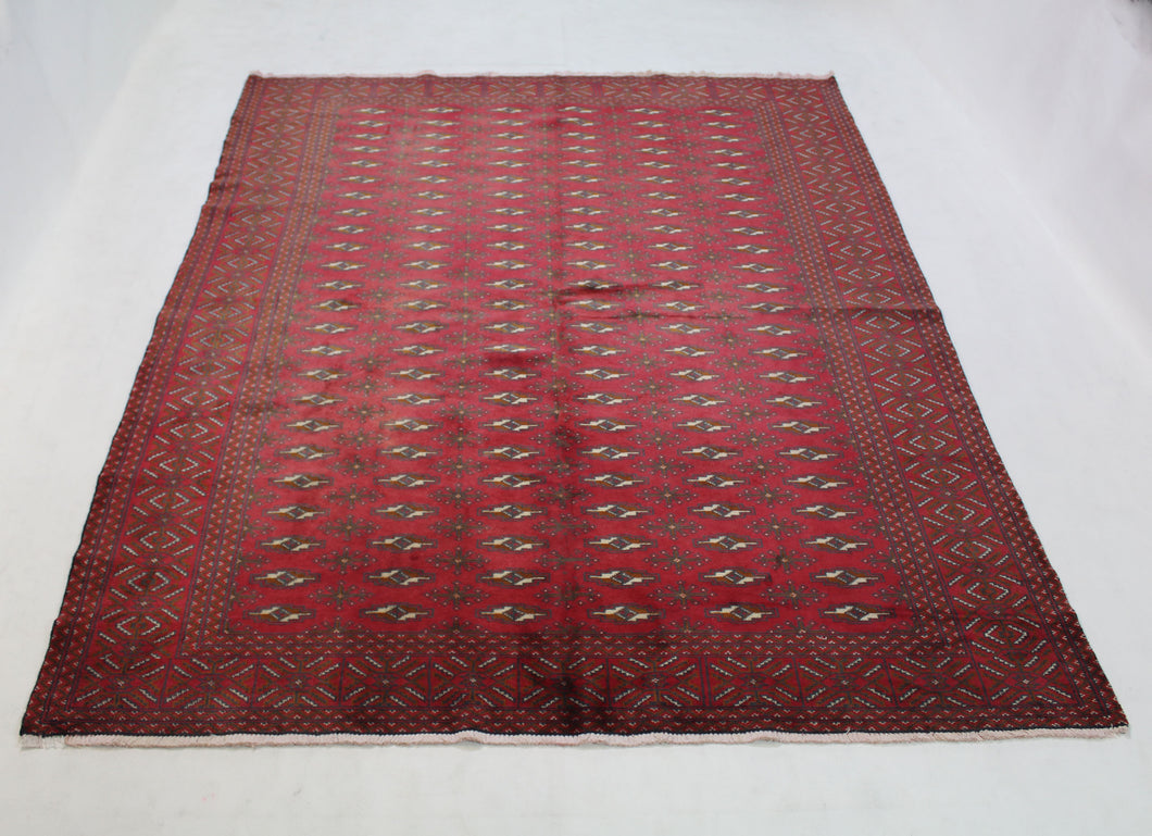 Handmade Antique, Vintage oriental Persian Turkaman rug - 274 X 198 cm