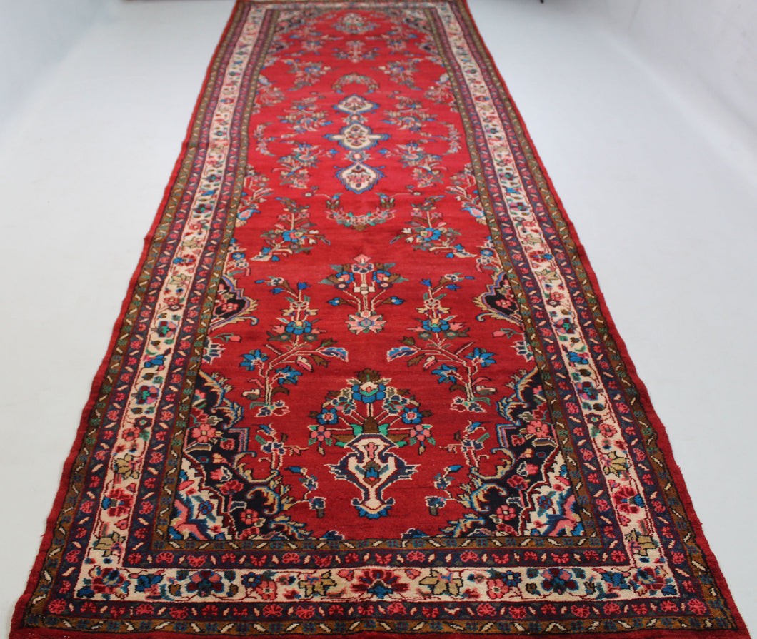 Handmade Antique, Vintage oriental wool Persian \Malayer rug - 483 X 130 cm