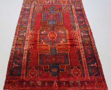 Load image into Gallery viewer, Handmade Antique, Vintage oriental wool Persian \Vis rug - 218 X 120 cm
