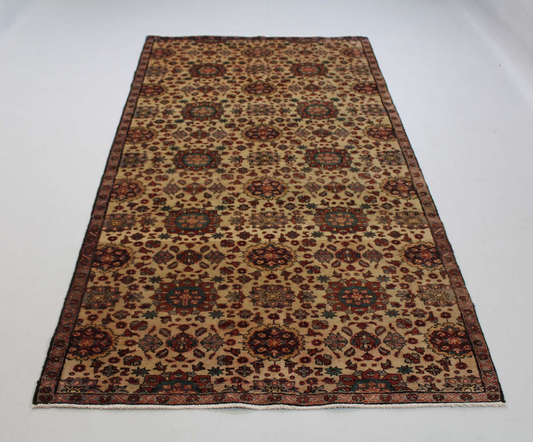 Handmade Antique, Vintage oriental wool Persian Tabriz rug - 272 X 120 cm