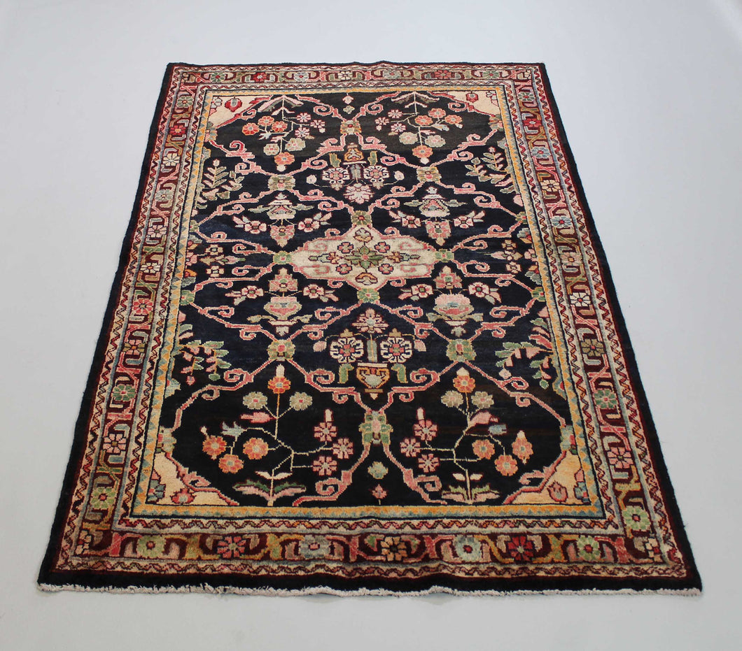 Handmade Antique, Vintage oriental wool Persian Mahal rug - 194 X 125 cm