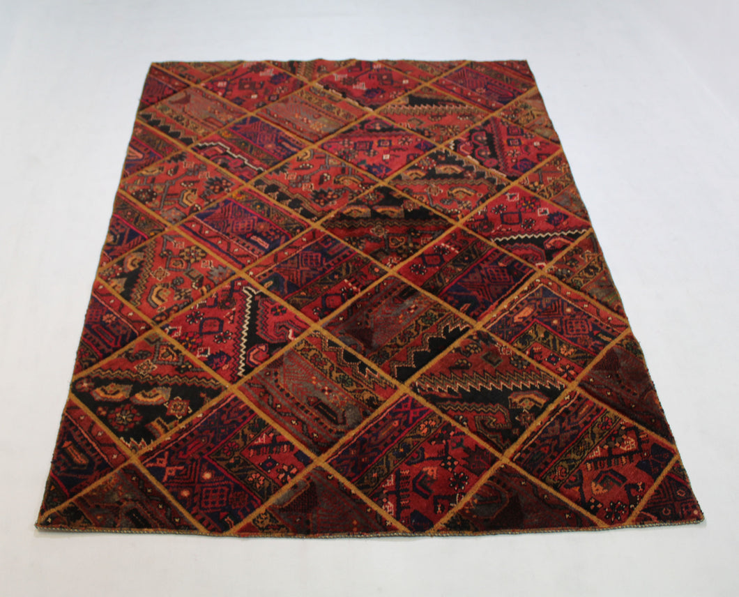 Handmade Antique, Vintage oriental Persian  Bakhtiar rug - 206 X 150 cm