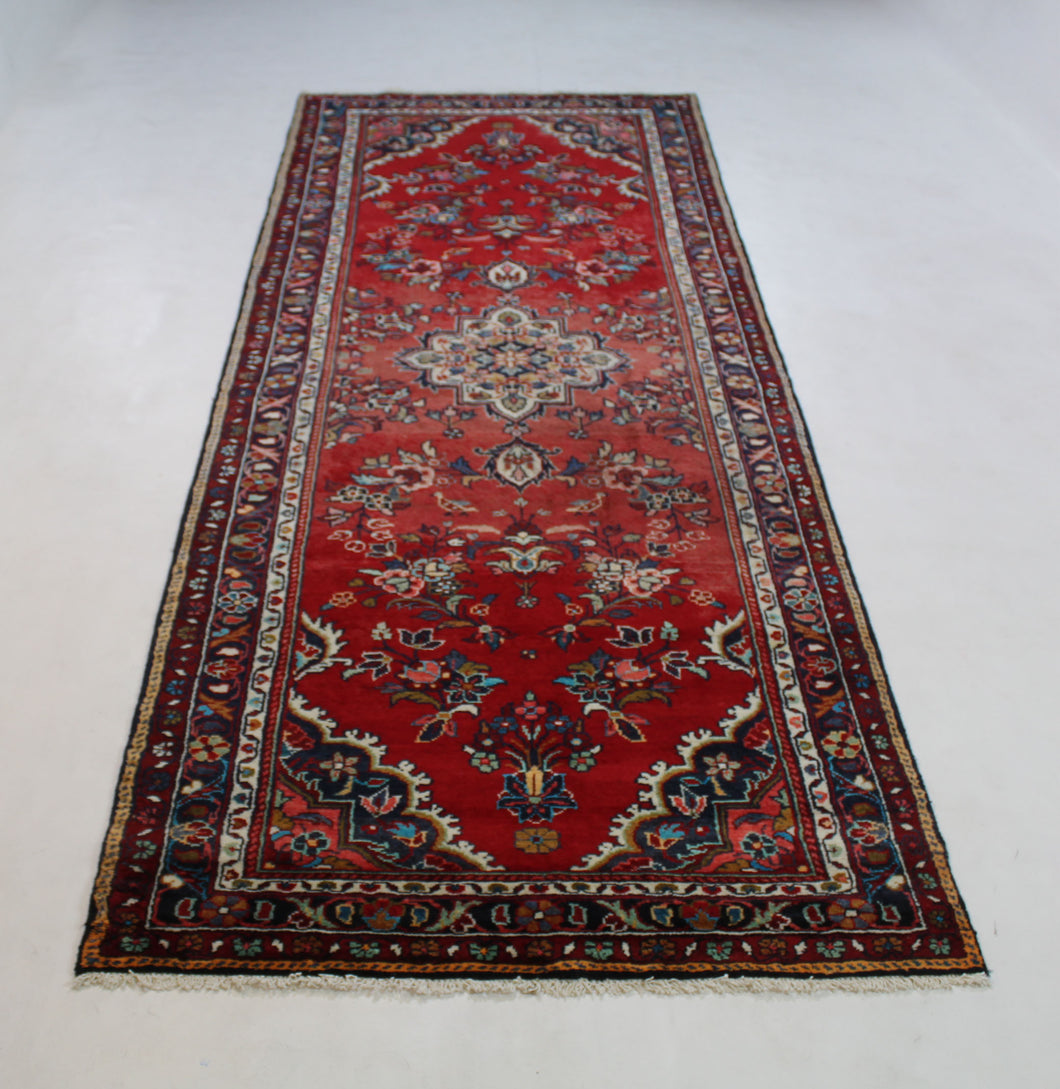 Handmade Antique, Vintage oriental Persian Mosel rug - 312 X 110 cm