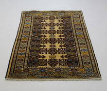 Load image into Gallery viewer, Handmade Antique, Vintage oriental Persian Turkaman rug - 115 X 82 cm
