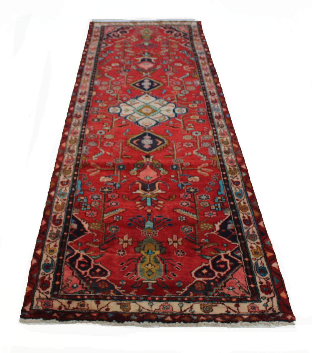 Handmade Antique, Vintage oriental Persian Mosel rug - 325 X 105 cm