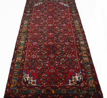 Load image into Gallery viewer, Handmade Antique, Vintage oriental Persian Hamedan rug - 210 X 101 cm
