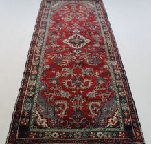 Load image into Gallery viewer, Handmade Antique, Vintage oriental Persian  Hamedan rug - 318 X 104 cm
