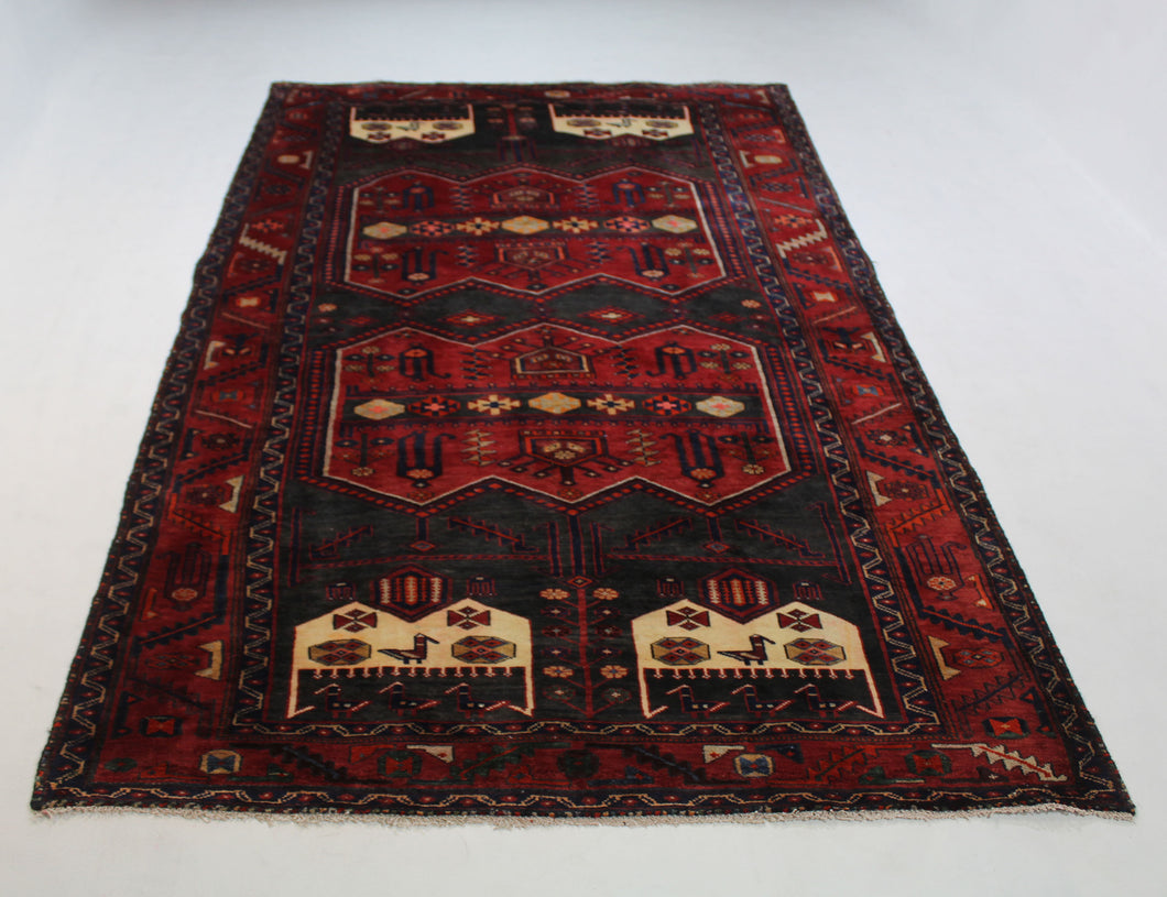 Handmade Antique, Vintage oriental Persian  Karmanshah rug -310 X 150 cm