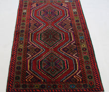 Load image into Gallery viewer, Handmade Antique, Vintage oriental Persian Hamedan rug - 125 X 79 cm
