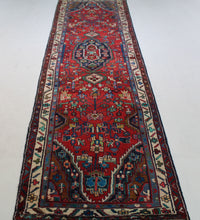 Load image into Gallery viewer, Handmade Antique, Vintage oriental Persian Mosel rug - 387 X 95 cm
