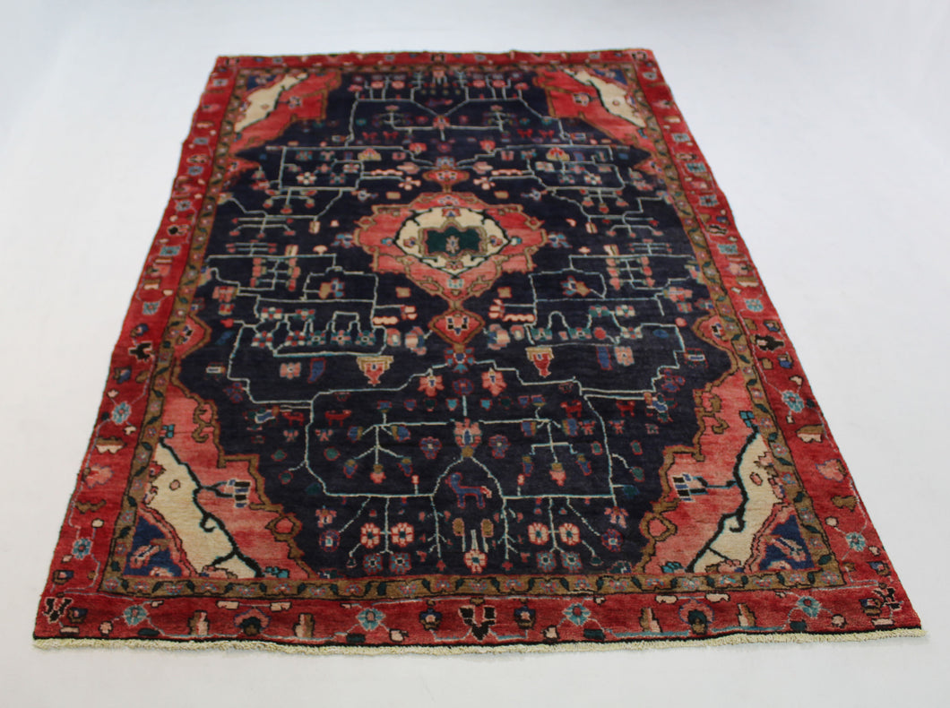Handmade Antique, Vintage oriental Persian  Mosel rug - 267 X 152 cm