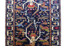 Load image into Gallery viewer, Handmade Antique, Vintage oriental Persian Afshar rug - 223 X 140 cm
