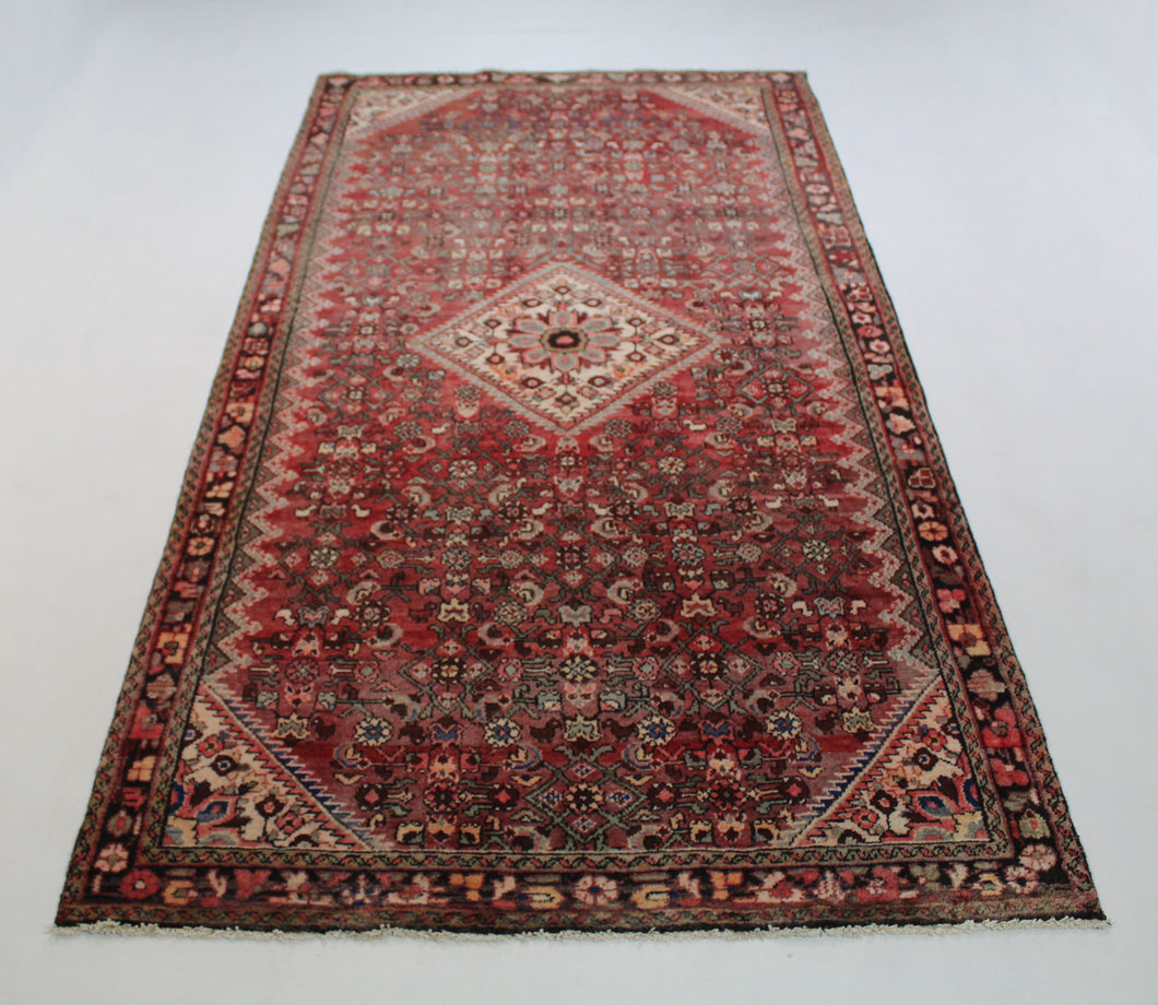 Handmade Antique, Vintage oriental wool Persian Mosel rug - 300 X 135 cm