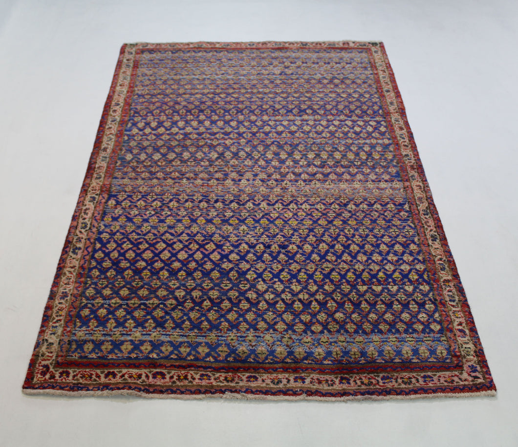 Handmade Antique, Vintage oriental Persian Arak rug - 216 X 126 cm