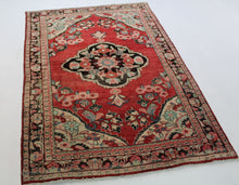 Load image into Gallery viewer, Handmade Antique, Vintage oriental Persian  Mahal rug - 220 X 130 cm
