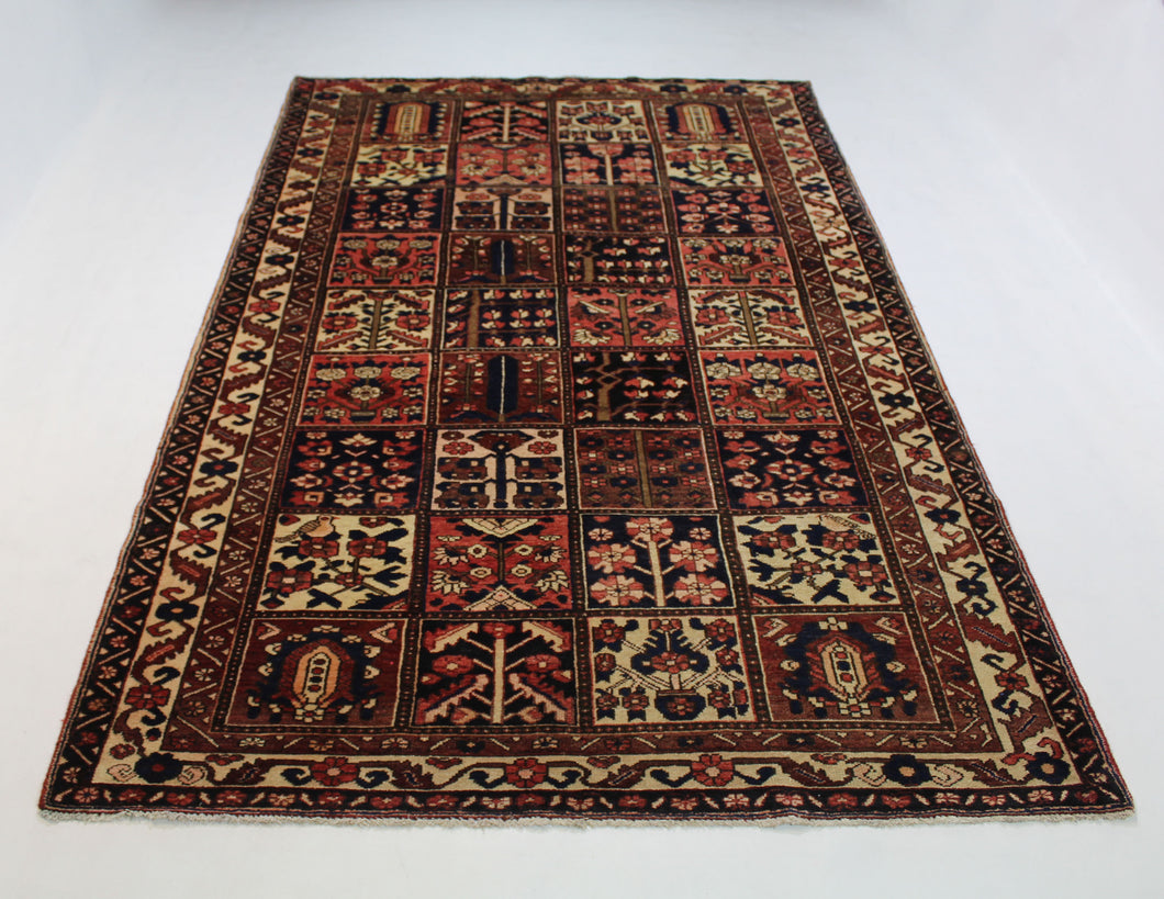 Handmade Antique, Vintage oriental Persian  Bakhtiar rug - 303 X 168 cm