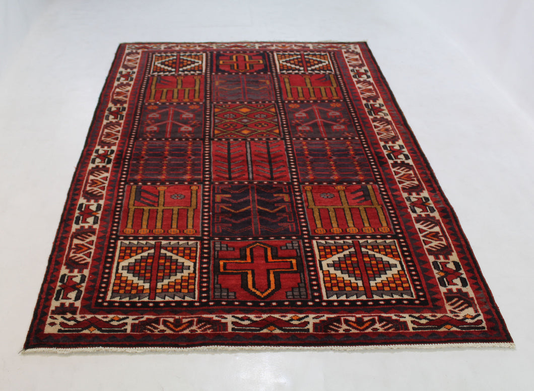Handmade Antique, Vintage oriental Persian Ghochan rug - 243 X 157 cm