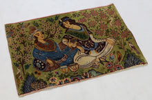 Load image into Gallery viewer, Handmade Antique, Vintage oriental Persian Tabriz rug - 97 X 63 cm
