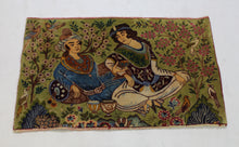 Load image into Gallery viewer, Handmade Antique, Vintage oriental Persian Tabriz rug - 97 X 63 cm
