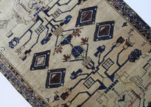 Load image into Gallery viewer, Handmade Antique, Vintage oriental wool Persian \Lori rug - 245 X 140 cm
