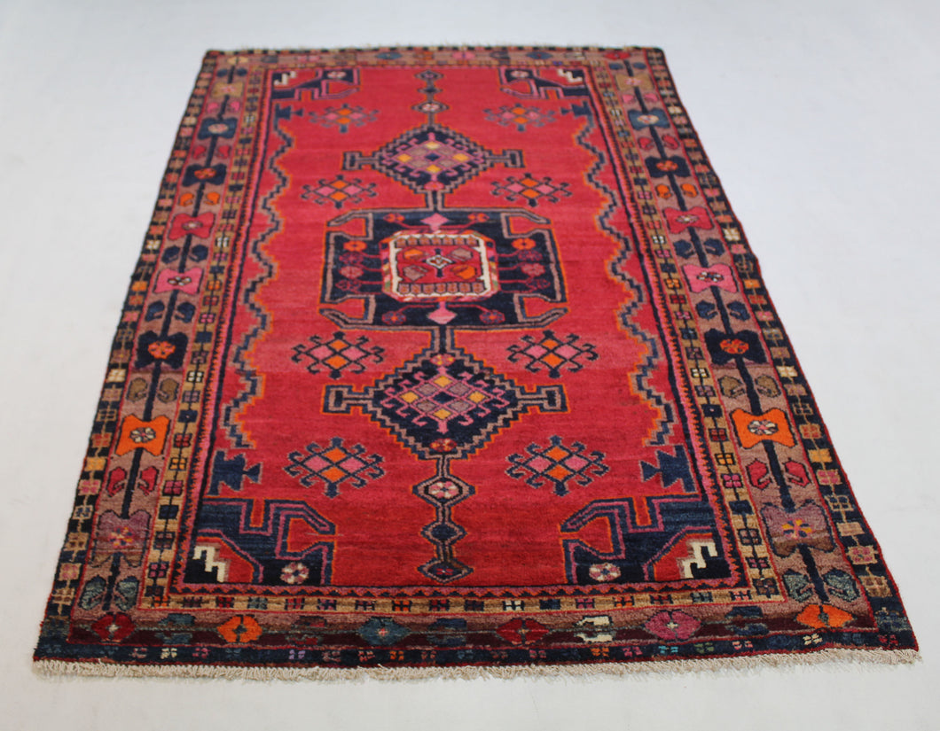 Handmade Antique, Vintage oriental Persian Lori rug - 228 X 132 cm