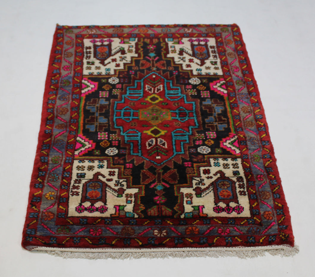 Handmade Antique, Vintage oriental Persian  Mosel rug - 138 X 85 cm