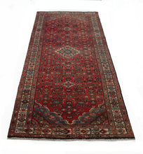 Load image into Gallery viewer, Handmade Antique, Vintage oriental Persian Hamedan rug - 324 X 115 cm
