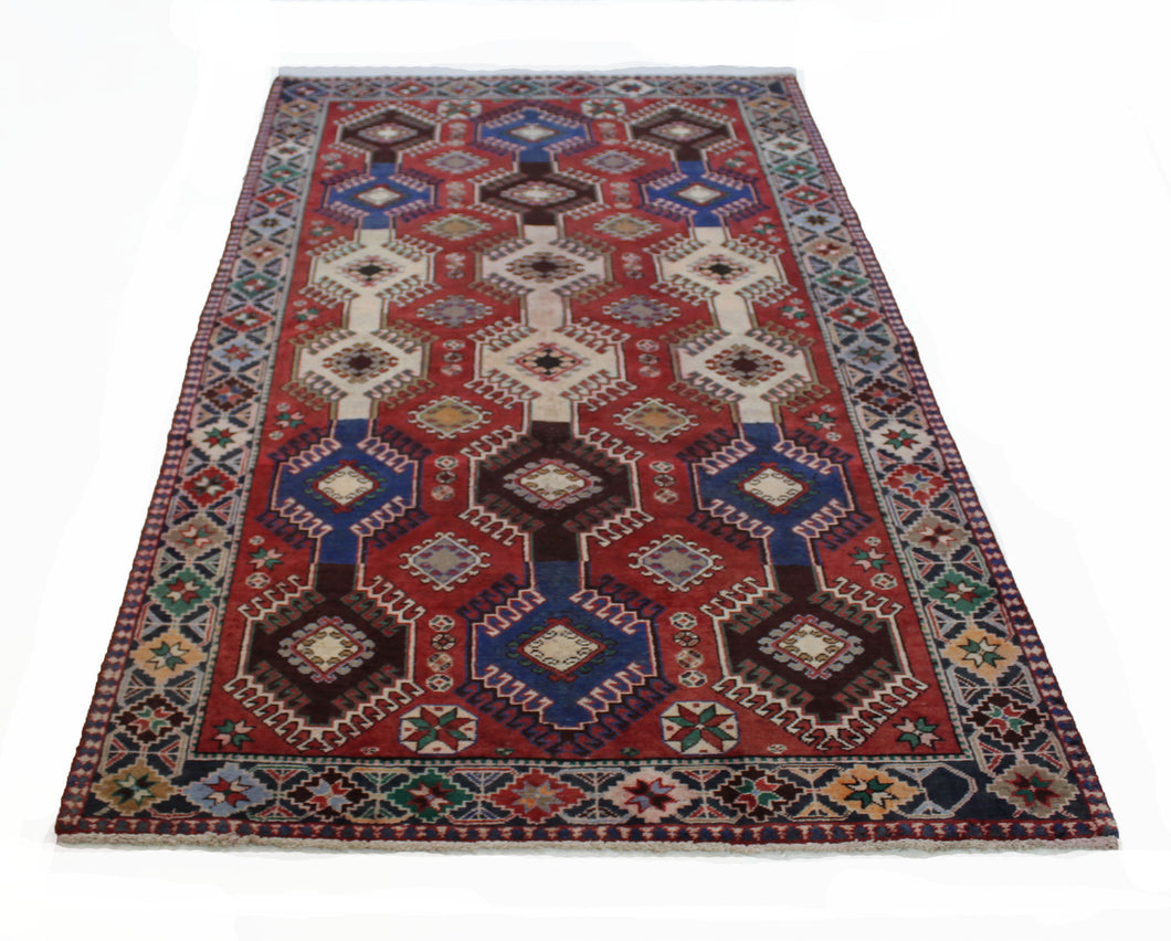 Handmade Antique, Vintage oriental Persian  Bakhtiar rug - 310 X 156 cm
