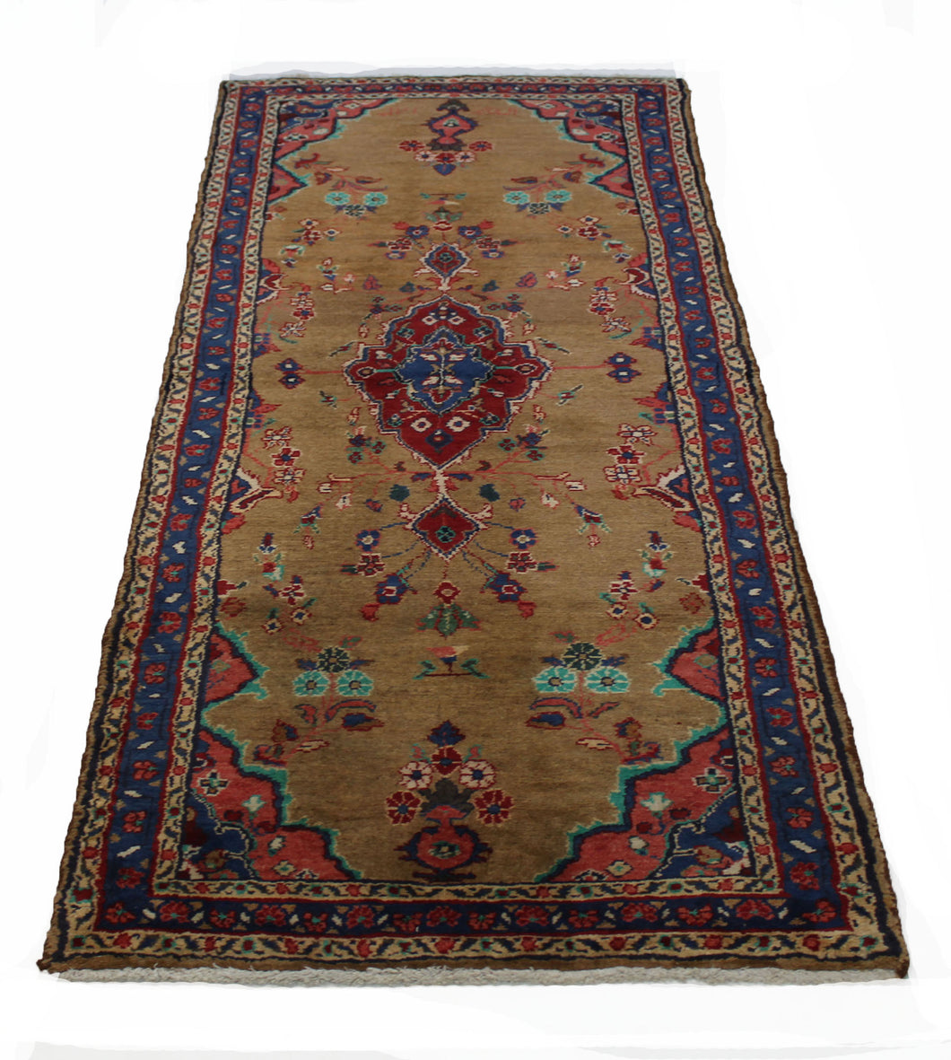 Handmade Antique, Vintage oriental Persian Malayer rug - 200 X 77 cm