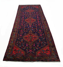 Load image into Gallery viewer, Handmade Antique, Vintage oriental Persian Mosel rug - 313 X 100 cm
