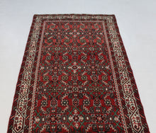 Load image into Gallery viewer, Handmade Antique, Vintage oriental Persian Hosinabad rug - 305 X 100 cm
