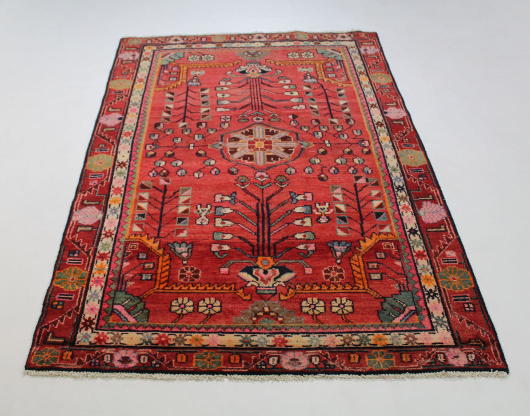 Handmade Antique, Vintage oriental Persian Malayer rug - 193 X 114 cm