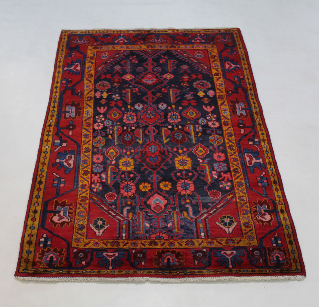 Handmade Antique, Vintage oriental Persian  Bakhtiar rug - 196 X 110 cm